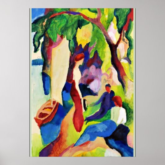 Poster Macke - Femmes au lac (Devant)