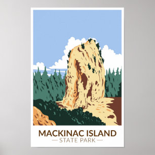 Poster Mackinac Island State Park Michigan Pain de sucre