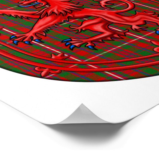 Poster MacKinnon Tartan Scottish Plaid Lion Rampant (Coin)