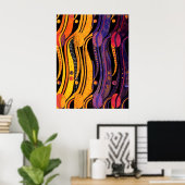 Poster Mackintosh : Conception de tulipes (Bureau à domicile)