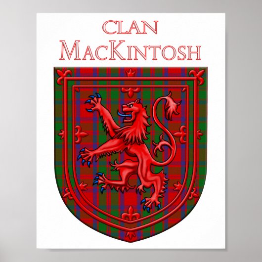 Poster MacKintosh Tartan Scottish Plaid Lion Rampant (Devant)