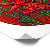 Poster MacLean Tartan Scottish Plaid Lion Rampant (Coin)