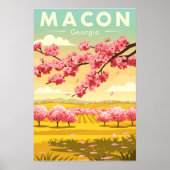 Poster Macon Géorgie vintage (Devant)