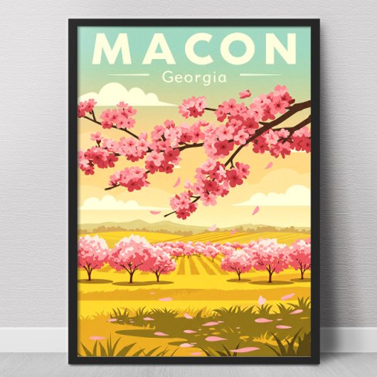 Poster Macon Géorgie vintage