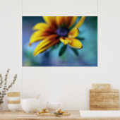 Poster Macro Abstrait à fleurs de Rudbeckia jaune (Cuisine)