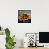 Poster Macro Bee (Bureau à domicile)