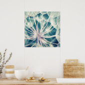 Poster Macro Dandalion Ethérée Bleue (Cuisine)