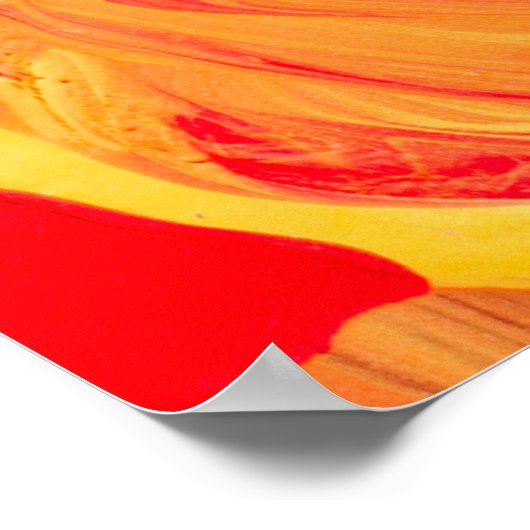 Poster macro fermer de différentes couleurs de peinture à (Coin)