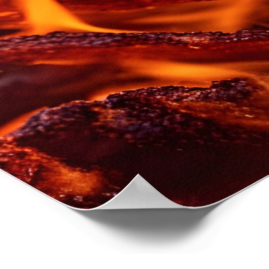 Poster macro Flamme d'incendie (Coin)