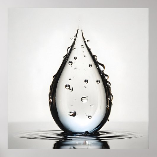 Poster Macro goutte d'eau (Devant)
