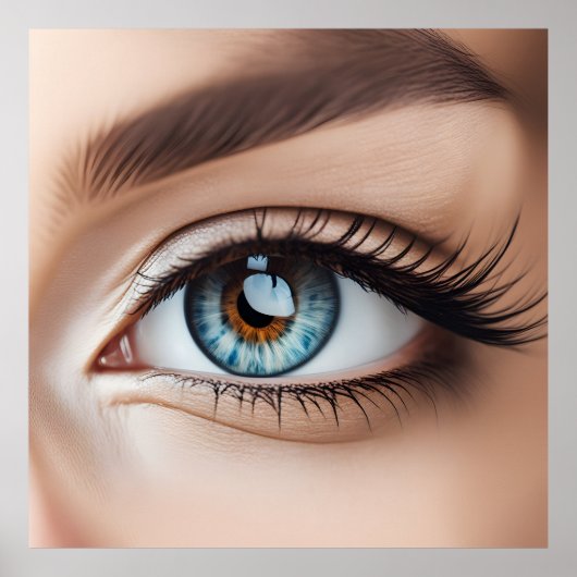 Poster Macro oeil femelle (Devant)