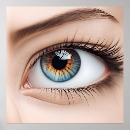 Poster Macro oeil femelle (Devant)