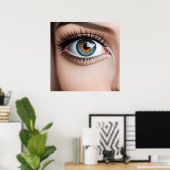 Poster Macro oeil femelle (Bureau à domicile)