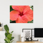 Poster Macro Orange Hibiscus Flower Imprimer (Bureau à domicile)