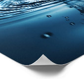 Poster Macro Photographie de la goutte d'eau (Coin)