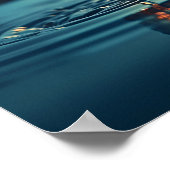 Poster Macro Photographie de la goutte d'eau (Coin)