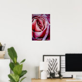 Poster Macro rose abstrait art rose original (Bureau à domicile)