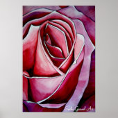 Poster Macro rose abstrait art rose original (Devant)