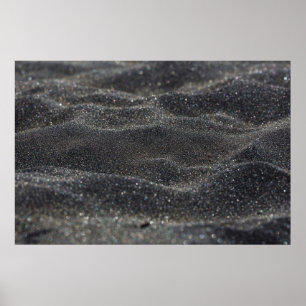 Poster Macro sable noir flou