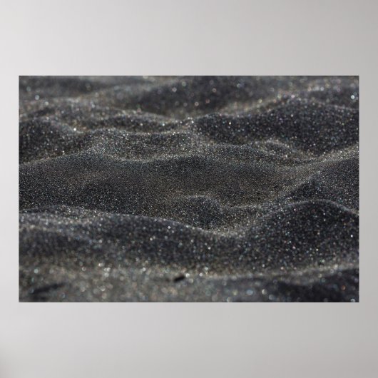 Poster Macro sable noir flou (Devant)