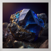 Poster Macro Sapphire Ore - Rock Metamorphique Imp (Devant)