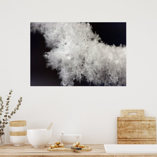 Poster Macro Snowflake (Cuisine)