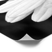 Poster macro vibrante noir et blanc photo floral (Coin)