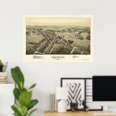 Poster Macungie, PA Carte panoramique - 1893 (Bureau à domicile)