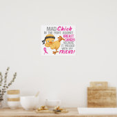 Poster Mad Chick Messed Avec Ami 3 Cancer Du Sein (Cuisine)