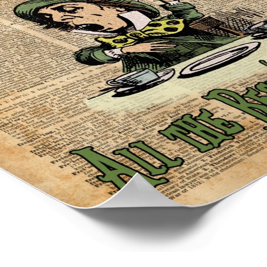 Poster Mad Hatter, Alice Au Pays Des Merveilles, Citation (Coin)