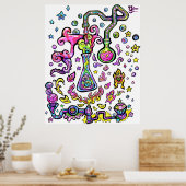 Poster Mad Scientist Lab Science Experiment Art Print (Cuisine)
