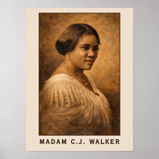Poster Madam C.J. Walker Portrait Art (Devant)