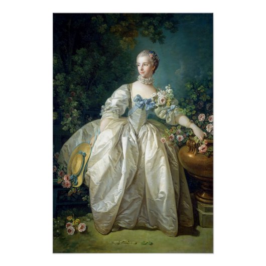 Poster Madame Bergeret 1766 par Francois Boucher peinture (Devant)