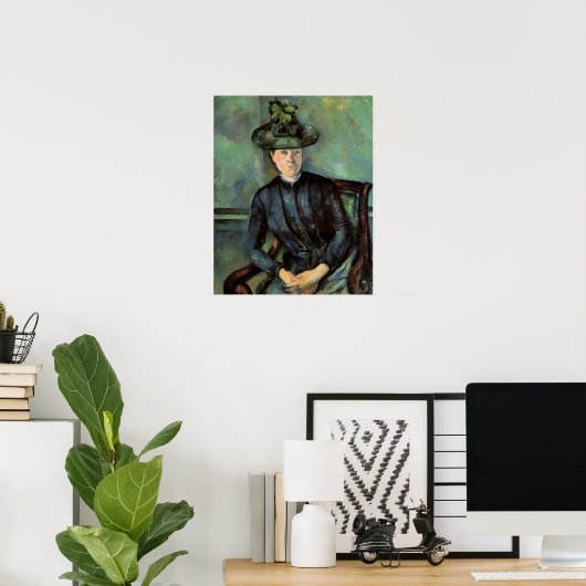 Poster Madame Cézanne au chapeau vert, (Bureau à domicile)