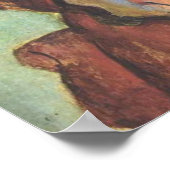 Poster Madame Cezanne en robe rouge - Paul Cezanne (Coin)