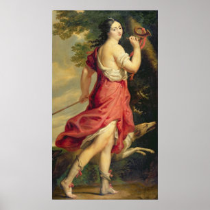 Poster Madame de Montespan comme Diana la chasseuse