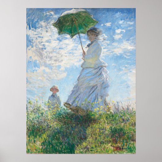 Poster Madame et son fils par Claude Monet (Devant)