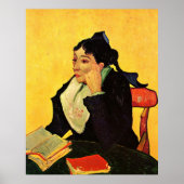 Poster Madame Ginoux avec des livres de Vincent van Gogh (Devant)