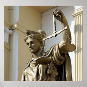 Poster Madame Justice Statue, Virginia City, Nevada