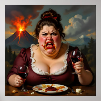 Poster “Madame Lava-Cake”- She Blows At A Moments Notice