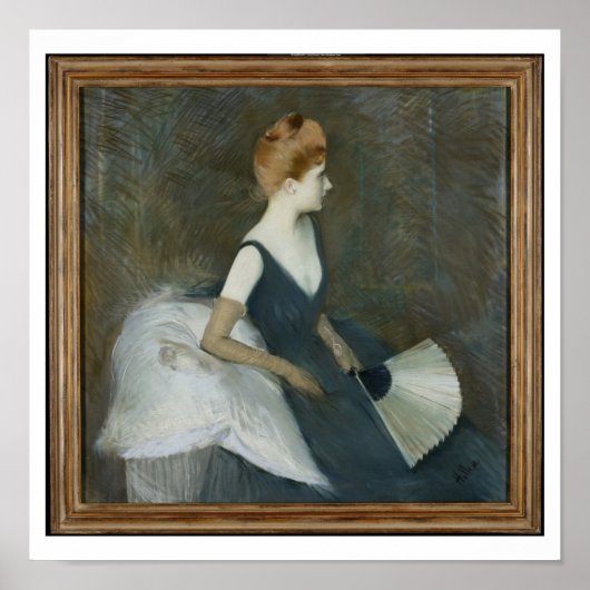 Poster Madame Marthe Letellier assise sur un canapé (Devant)