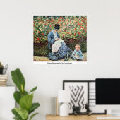 Poster Madame Monet et enfant par Claude Monet (Bureau à domicile)