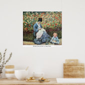 Poster Madame Monet et enfant par Claude Monet (Cuisine)