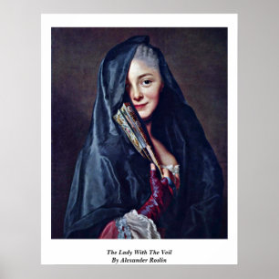 Poster Madame With The Veil By Alexandre Roslin