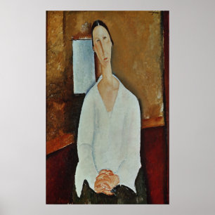 Poster Madame Zborowska avec les mains étreintes, c.1917