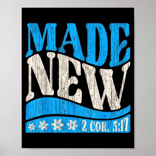 Poster Made New Baptism Christian 2 Cor 5_17 Baptized Boy (Devant)