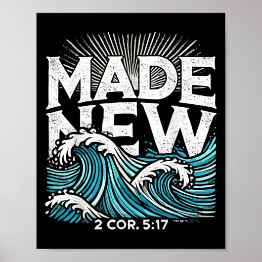 Poster Made New Baptized Baptism  (Devant)