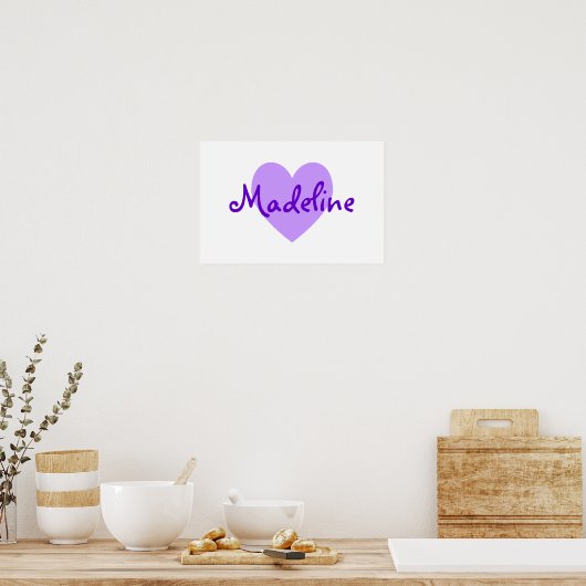 Poster Madeline en violet (Cuisine)