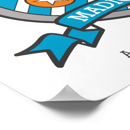 Poster Madigan garçons nom signification lettre M chevali (Coin)