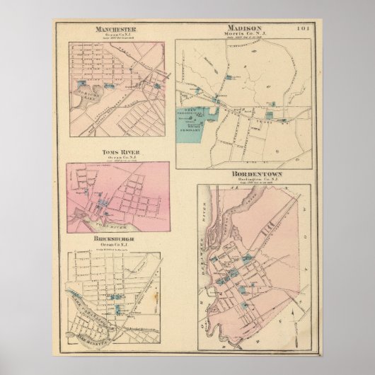 Poster Madison, Bordentown, NJ (Devant)